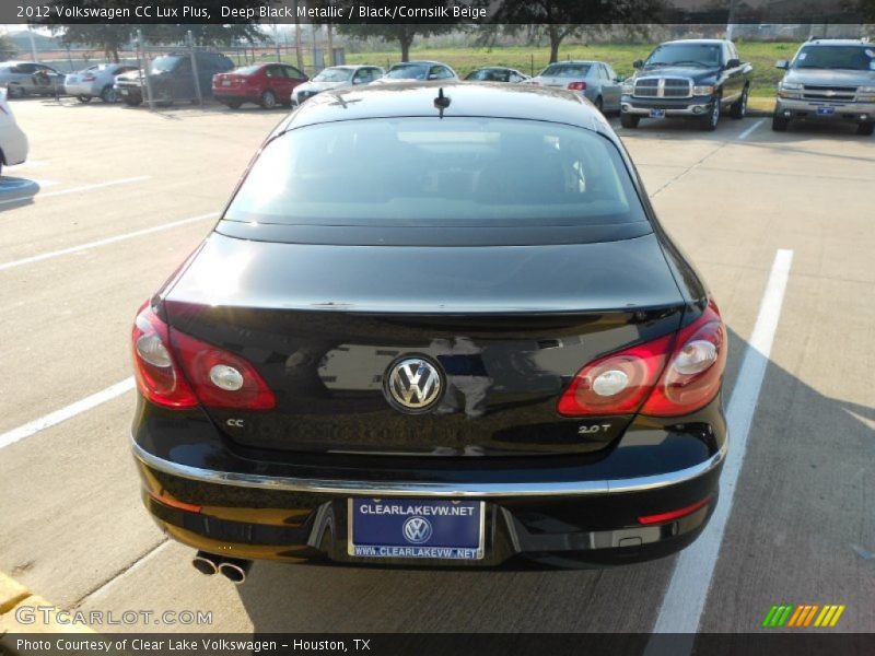 Deep Black Metallic / Black/Cornsilk Beige 2012 Volkswagen CC Lux Plus