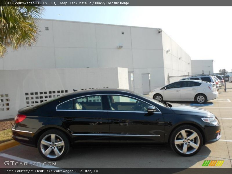 Deep Black Metallic / Black/Cornsilk Beige 2012 Volkswagen CC Lux Plus