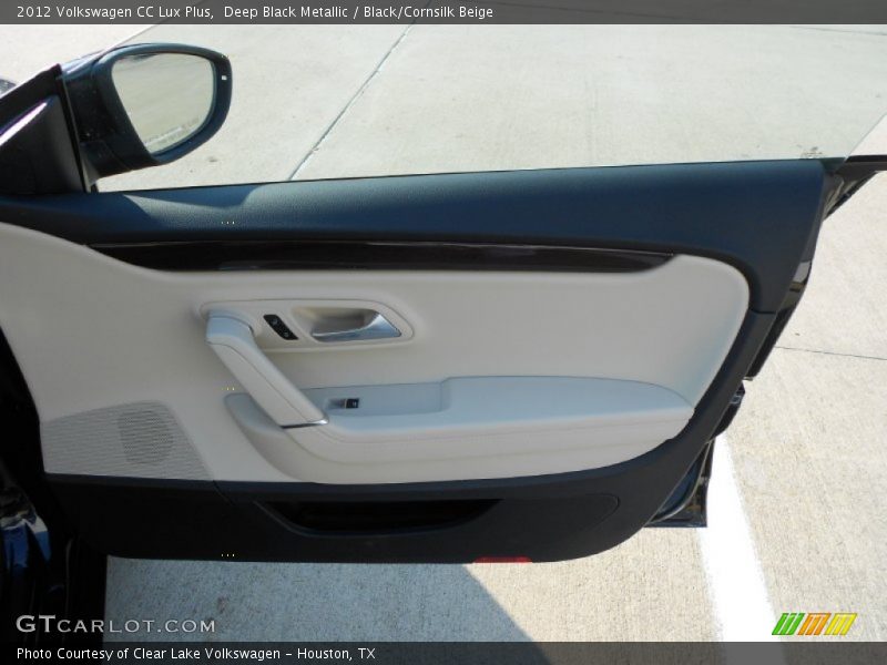 Deep Black Metallic / Black/Cornsilk Beige 2012 Volkswagen CC Lux Plus
