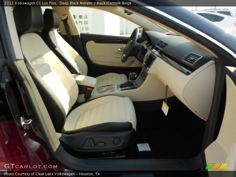 Deep Black Metallic / Black/Cornsilk Beige 2012 Volkswagen CC Lux Plus