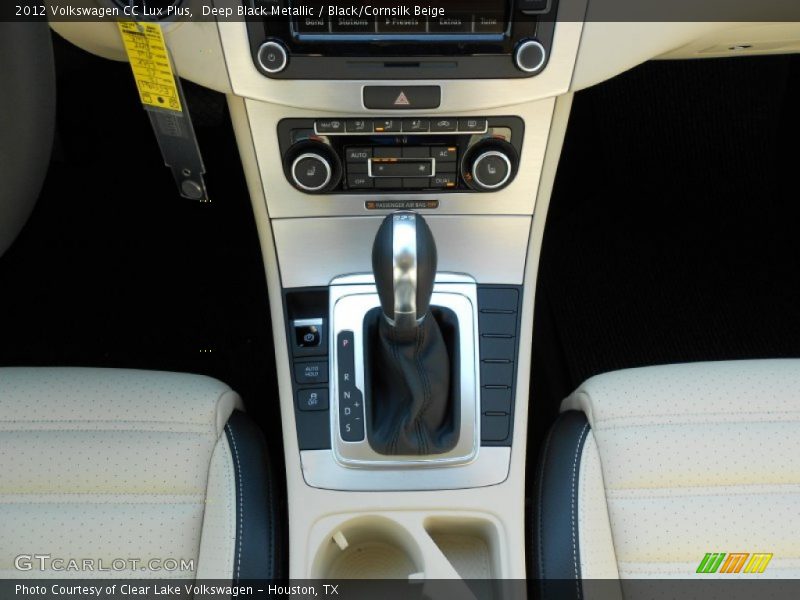 Deep Black Metallic / Black/Cornsilk Beige 2012 Volkswagen CC Lux Plus