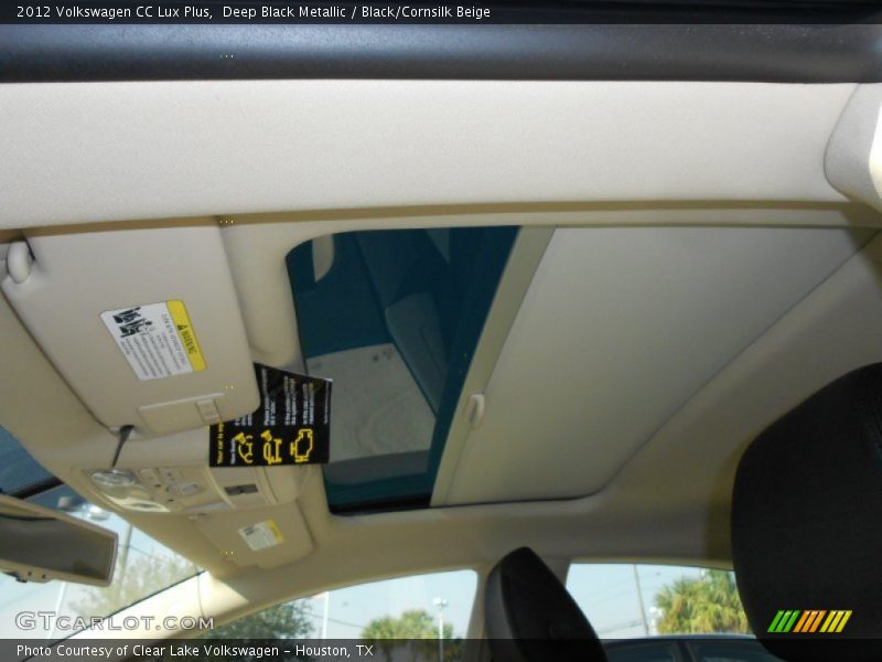 Deep Black Metallic / Black/Cornsilk Beige 2012 Volkswagen CC Lux Plus
