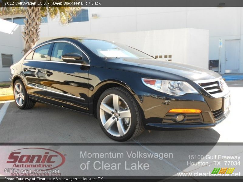 Deep Black Metallic / Black 2012 Volkswagen CC Lux