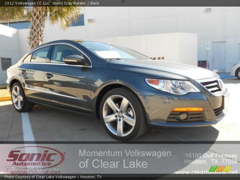 Island Gray Metallic / Black 2012 Volkswagen CC Lux