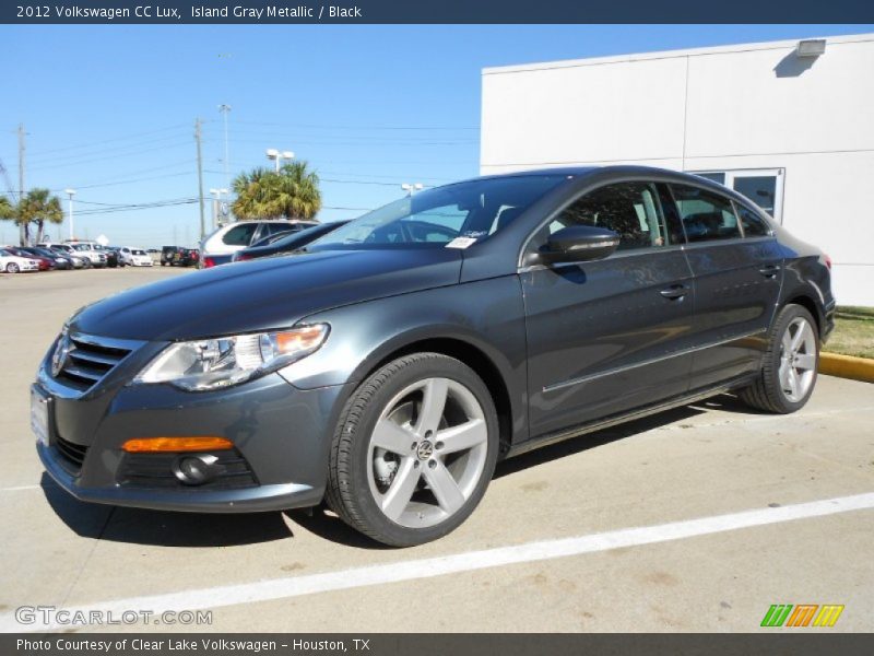 Island Gray Metallic / Black 2012 Volkswagen CC Lux