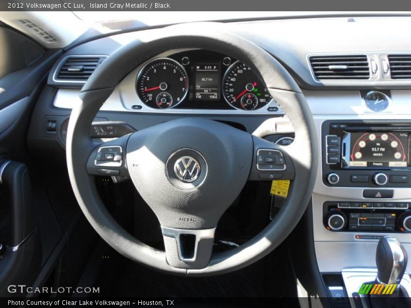 Island Gray Metallic / Black 2012 Volkswagen CC Lux