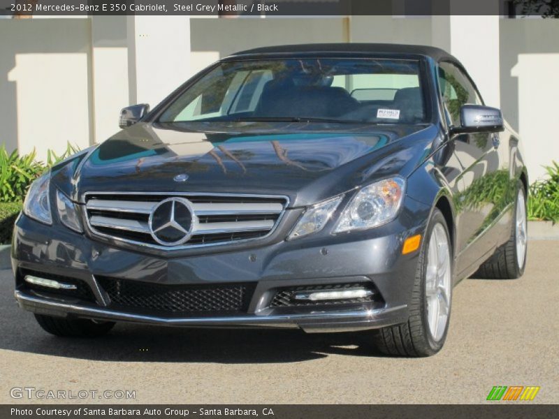 Steel Grey Metallic / Black 2012 Mercedes-Benz E 350 Cabriolet