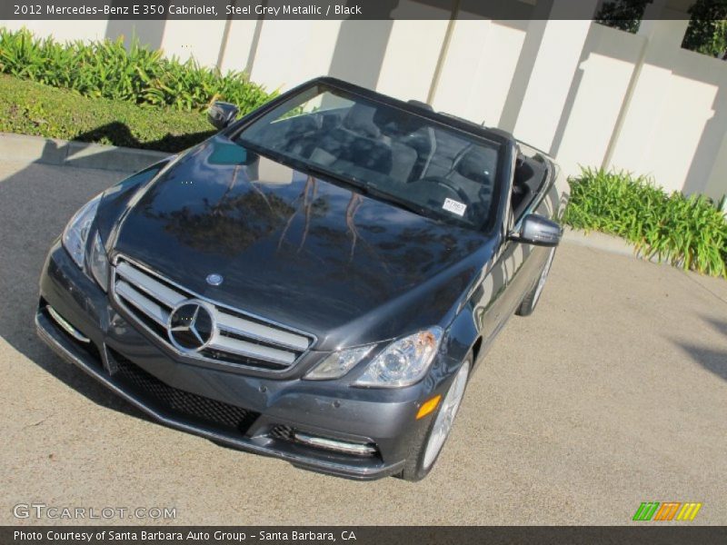 Steel Grey Metallic / Black 2012 Mercedes-Benz E 350 Cabriolet