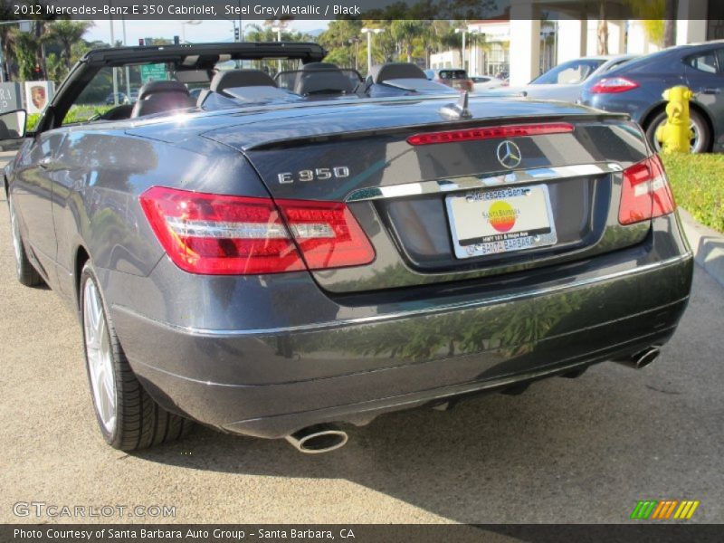Steel Grey Metallic / Black 2012 Mercedes-Benz E 350 Cabriolet