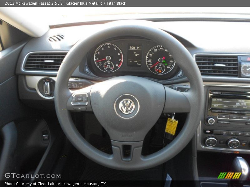 Glacier Blue Metallic / Titan Black 2012 Volkswagen Passat 2.5L S