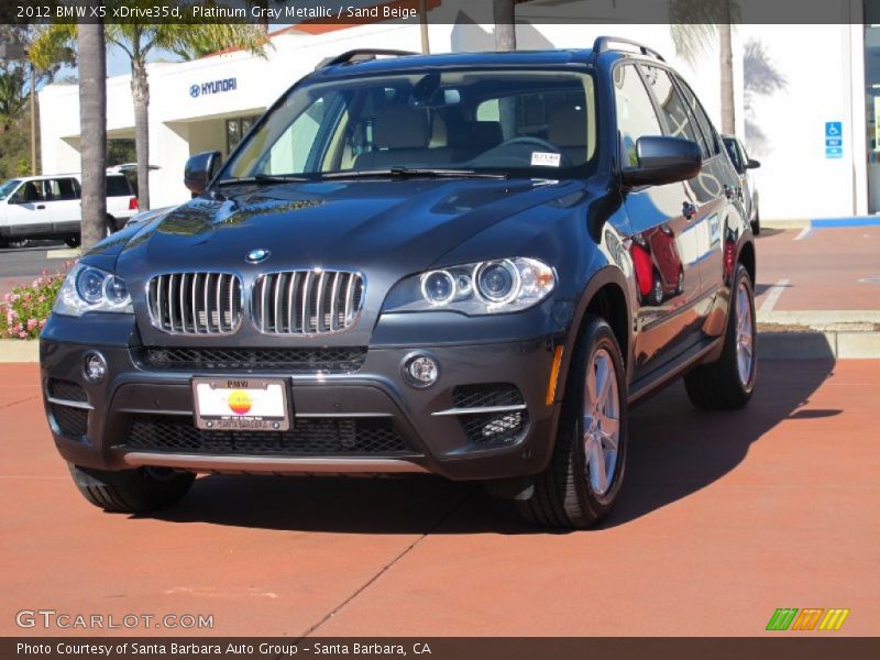 Platinum Gray Metallic / Sand Beige 2012 BMW X5 xDrive35d