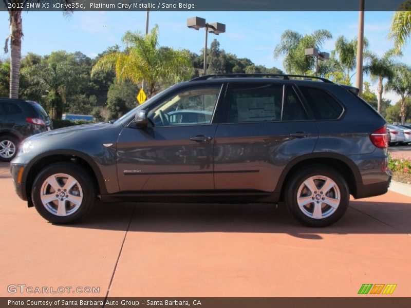 Platinum Gray Metallic / Sand Beige 2012 BMW X5 xDrive35d