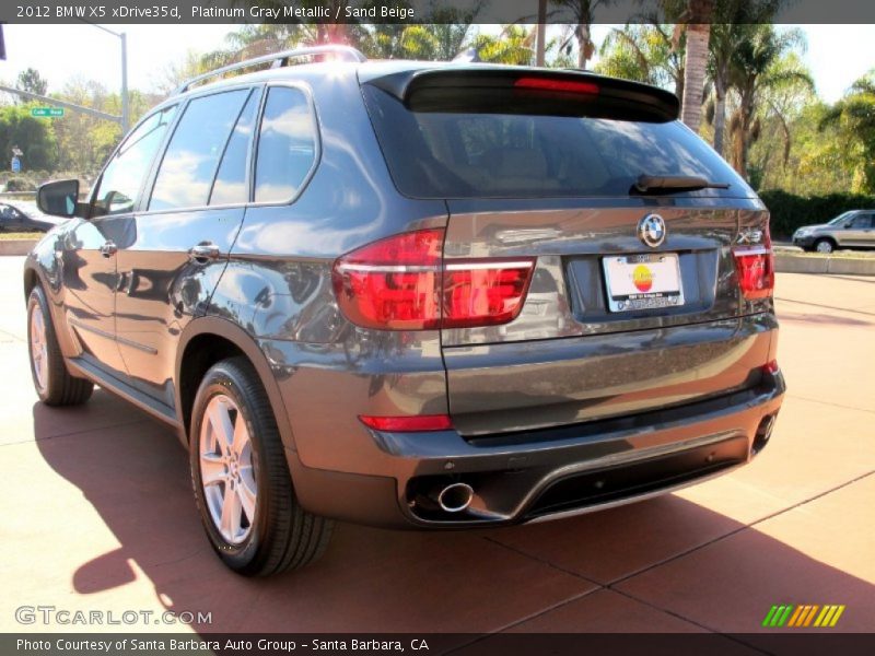 Platinum Gray Metallic / Sand Beige 2012 BMW X5 xDrive35d