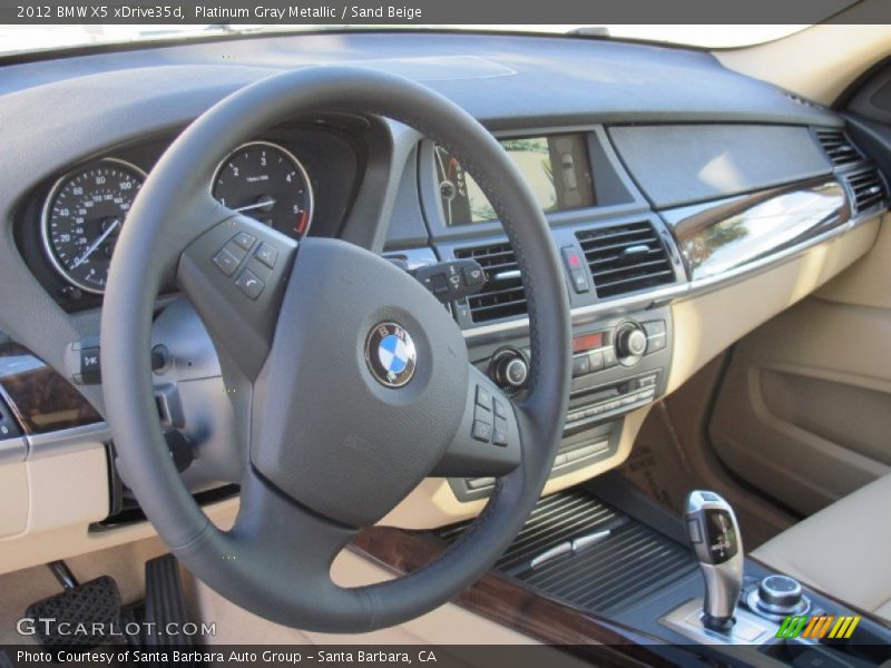 Platinum Gray Metallic / Sand Beige 2012 BMW X5 xDrive35d