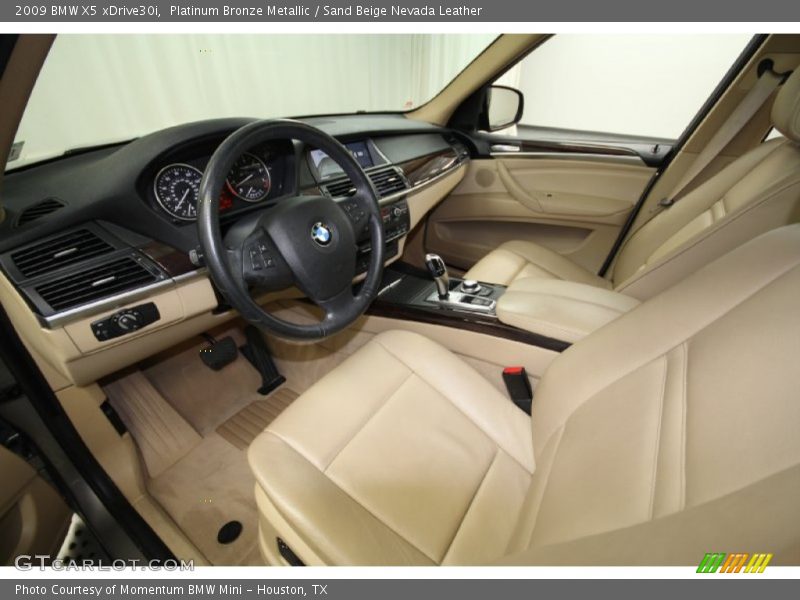 Platinum Bronze Metallic / Sand Beige Nevada Leather 2009 BMW X5 xDrive30i
