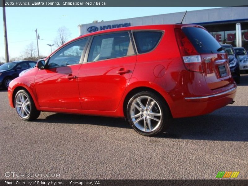 Chilipepper Red / Beige 2009 Hyundai Elantra Touring