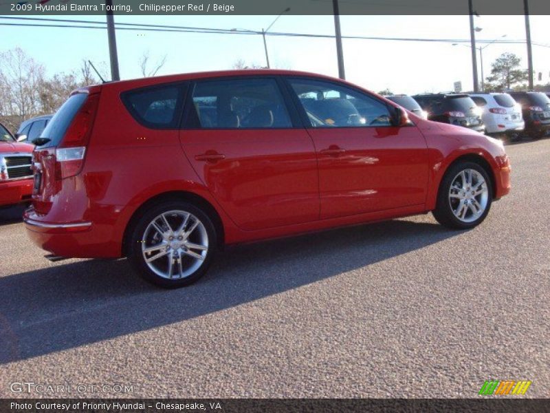 Chilipepper Red / Beige 2009 Hyundai Elantra Touring
