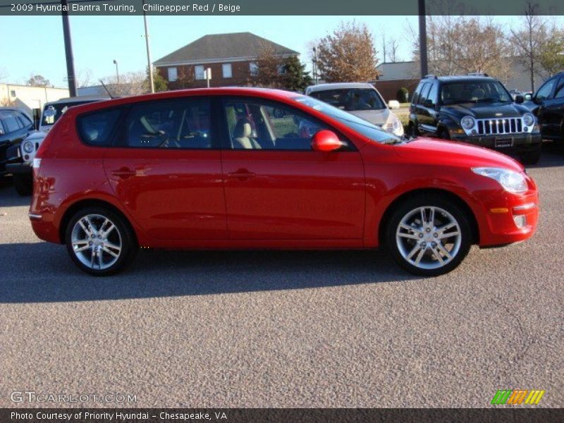 Chilipepper Red / Beige 2009 Hyundai Elantra Touring