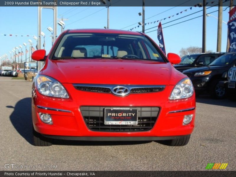 Chilipepper Red / Beige 2009 Hyundai Elantra Touring