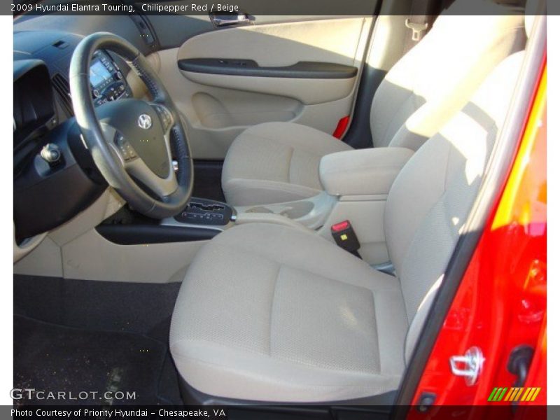 Chilipepper Red / Beige 2009 Hyundai Elantra Touring