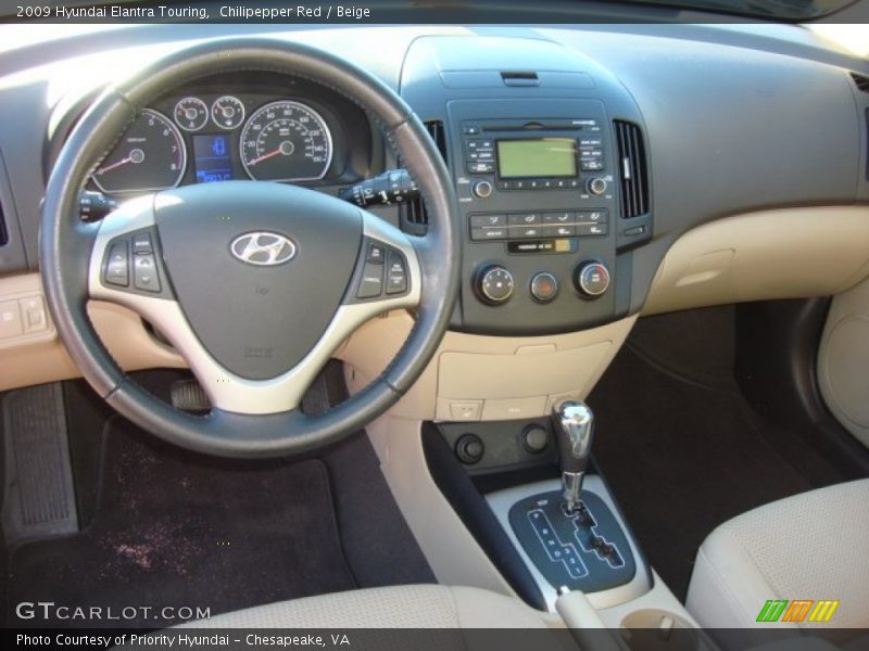 Chilipepper Red / Beige 2009 Hyundai Elantra Touring