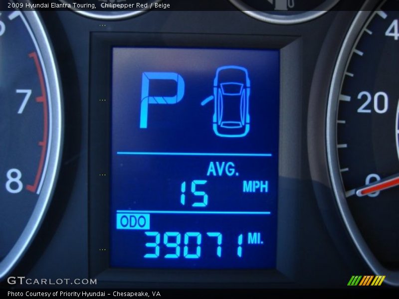 Chilipepper Red / Beige 2009 Hyundai Elantra Touring