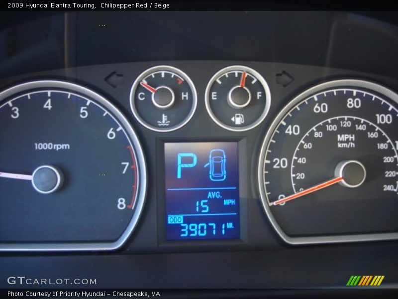 Chilipepper Red / Beige 2009 Hyundai Elantra Touring