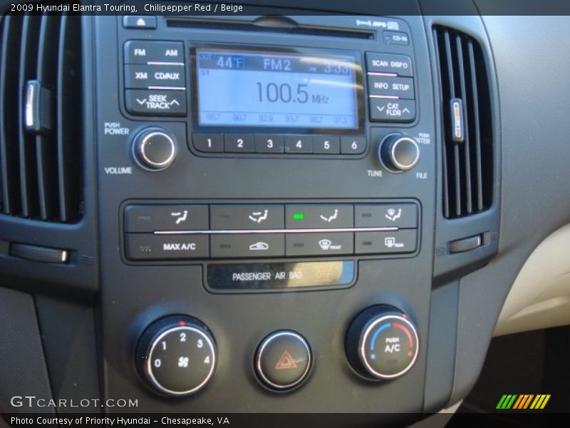 Chilipepper Red / Beige 2009 Hyundai Elantra Touring
