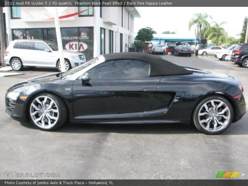 Phantom Black Pearl Effect / Black Fine Nappa Leather 2011 Audi R8 Spyder 5.2 FSI quattro