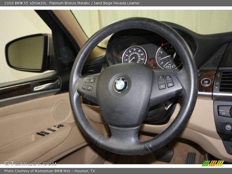 Platinum Bronze Metallic / Sand Beige Nevada Leather 2009 BMW X5 xDrive30i