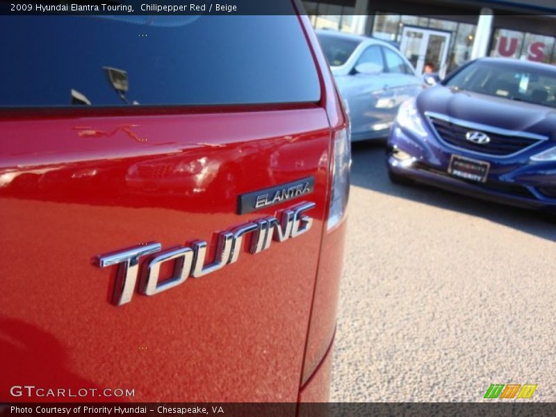 Chilipepper Red / Beige 2009 Hyundai Elantra Touring