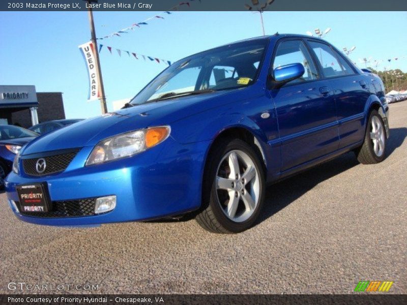 Laser Blue Mica / Gray 2003 Mazda Protege LX