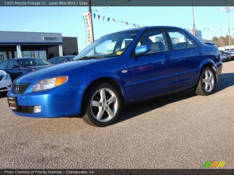 Laser Blue Mica / Gray 2003 Mazda Protege LX