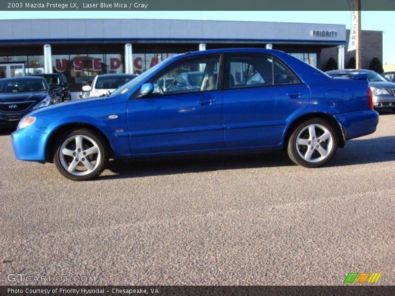 Laser Blue Mica / Gray 2003 Mazda Protege LX