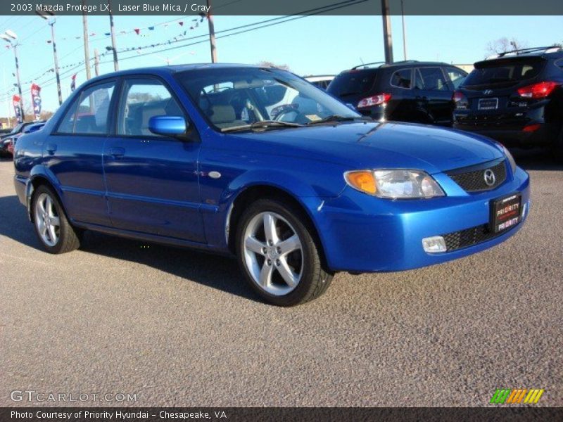 Laser Blue Mica / Gray 2003 Mazda Protege LX