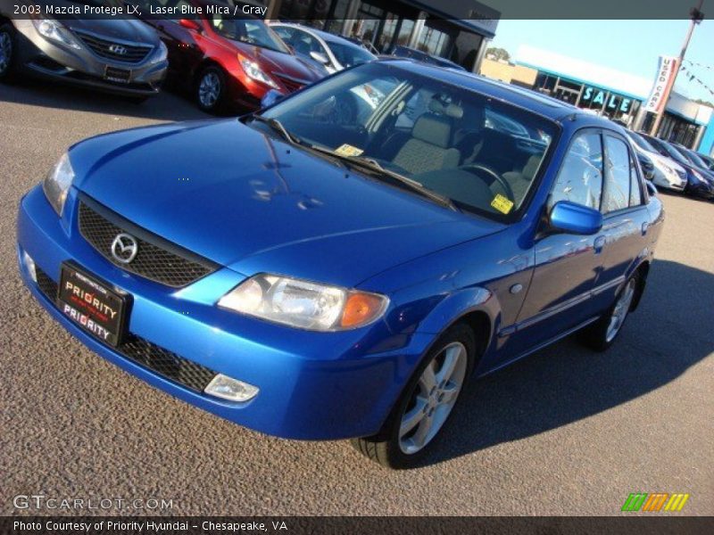Laser Blue Mica / Gray 2003 Mazda Protege LX