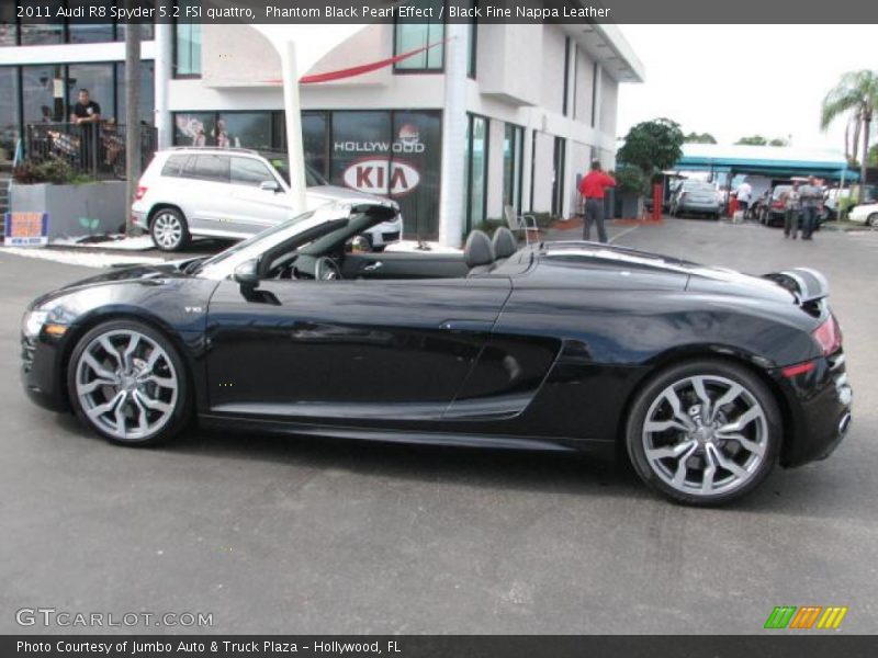 Phantom Black Pearl Effect / Black Fine Nappa Leather 2011 Audi R8 Spyder 5.2 FSI quattro