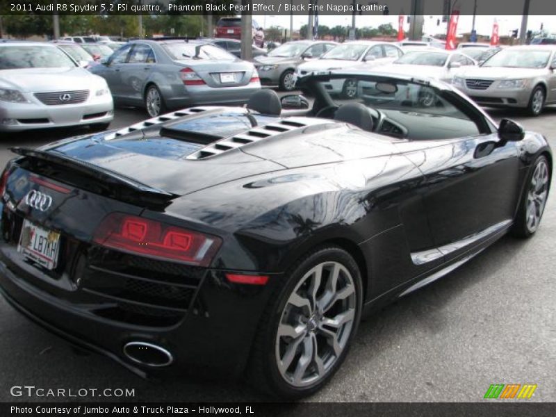 Phantom Black Pearl Effect / Black Fine Nappa Leather 2011 Audi R8 Spyder 5.2 FSI quattro