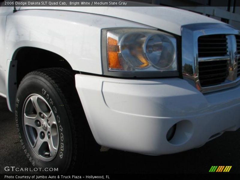 Bright White / Medium Slate Gray 2006 Dodge Dakota SLT Quad Cab