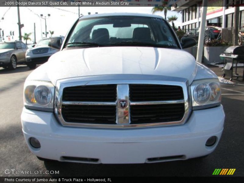 Bright White / Medium Slate Gray 2006 Dodge Dakota SLT Quad Cab