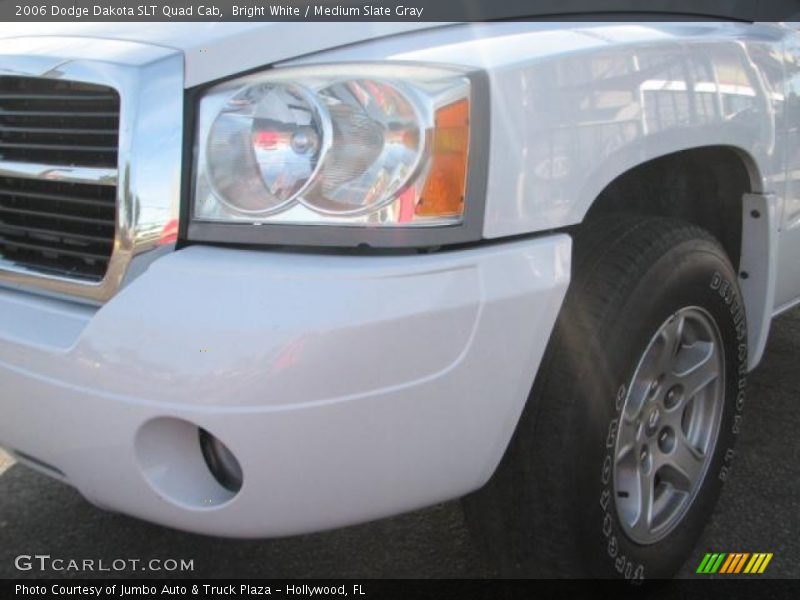 Bright White / Medium Slate Gray 2006 Dodge Dakota SLT Quad Cab