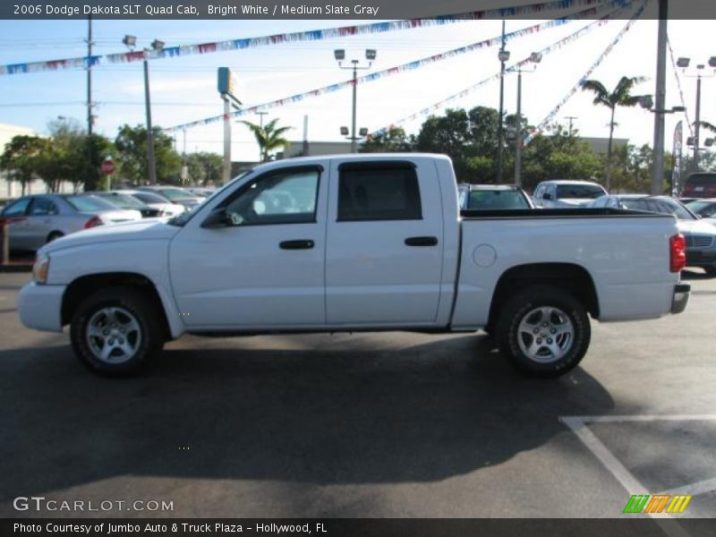 Bright White / Medium Slate Gray 2006 Dodge Dakota SLT Quad Cab