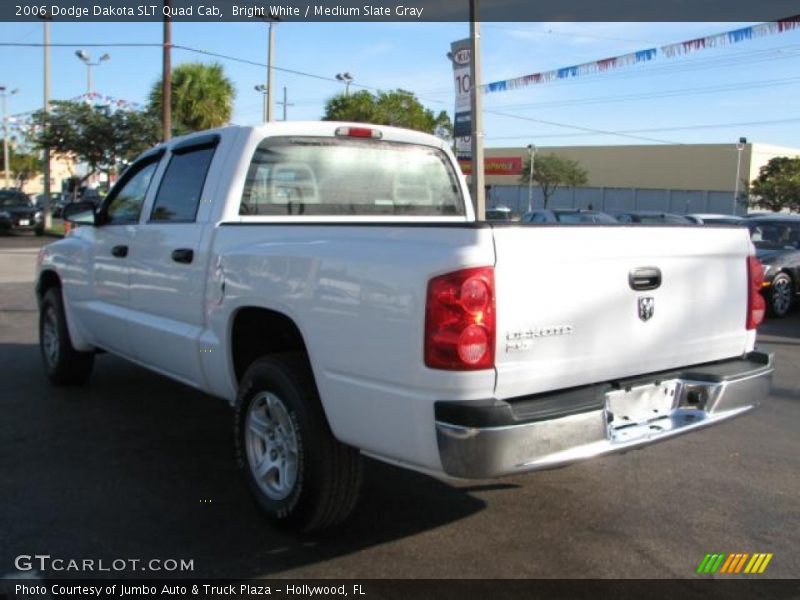 Bright White / Medium Slate Gray 2006 Dodge Dakota SLT Quad Cab