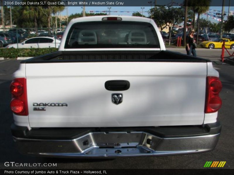 Bright White / Medium Slate Gray 2006 Dodge Dakota SLT Quad Cab