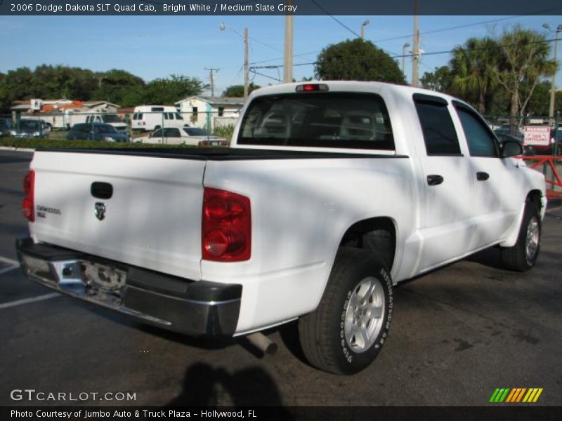 Bright White / Medium Slate Gray 2006 Dodge Dakota SLT Quad Cab