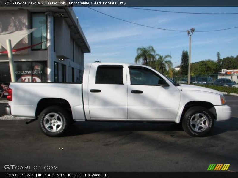Bright White / Medium Slate Gray 2006 Dodge Dakota SLT Quad Cab