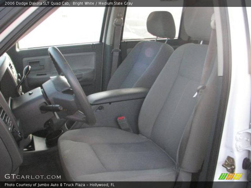 Bright White / Medium Slate Gray 2006 Dodge Dakota SLT Quad Cab