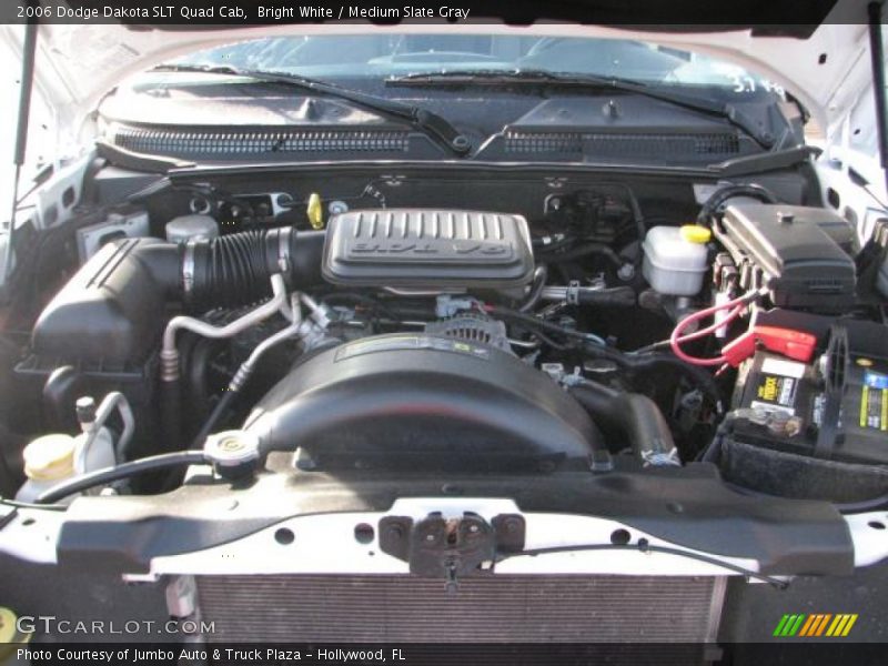 Bright White / Medium Slate Gray 2006 Dodge Dakota SLT Quad Cab