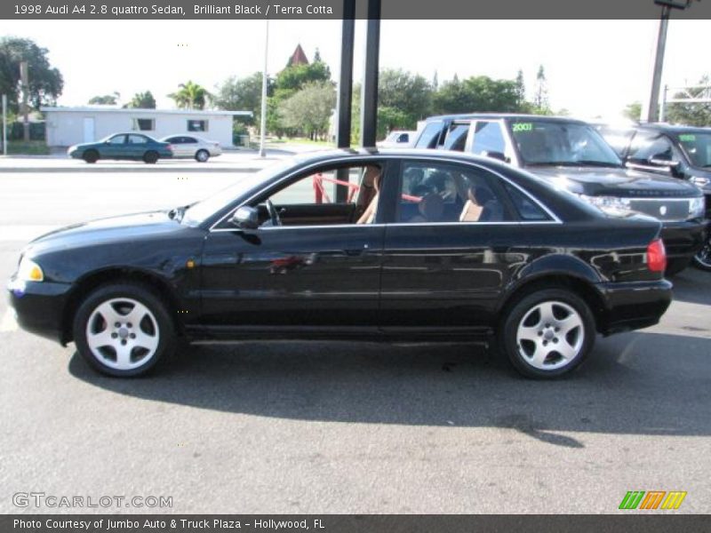 Brilliant Black / Terra Cotta 1998 Audi A4 2.8 quattro Sedan