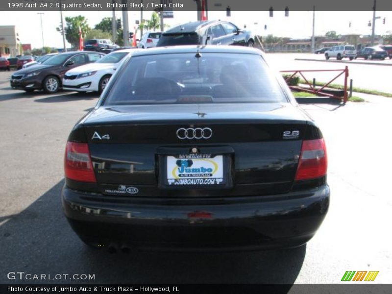 Brilliant Black / Terra Cotta 1998 Audi A4 2.8 quattro Sedan